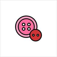 A pink button and a red button icon vector