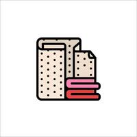 A book with a piece of paper on top vector