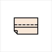 A line drawing of a piece of paper vector