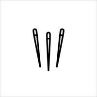 Three pins on a white background vector