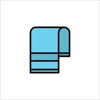A blue towel on a white background vector