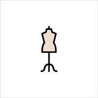 A mannequin on a stand with a white background vector