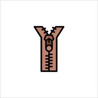 A zipper icon on a white background vector