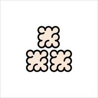 A small group of four flowers on a white background vector