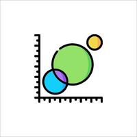 A graph with a circle and a globe vector