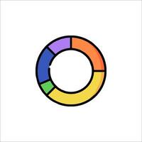 A colorful circle with a circle in the middle vector