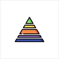 The pyramid of the universe symbol vector