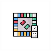 A board game with dice and pieces on it vector