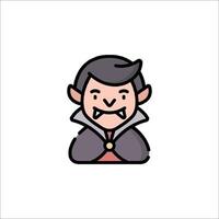 A cartoon character with a vampire face vector