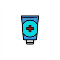 A tube of toothpaste with a cross on it vector