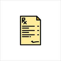 A prescription form on a white background vector