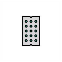 Pill box icon isolated on white background vector