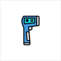 A blue and black thermometer icon on a white background vector