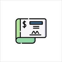 A check icon with a dollar sign vector