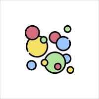 A colorful bubble icon on a white background vector