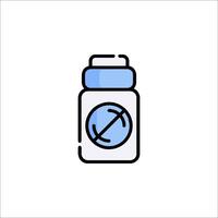 A bottle with a no smoking symbol on it vector