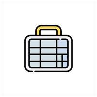 A briefcase icon with a checkbook in it vector