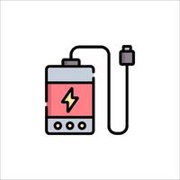 A battery with a lightning bolt on it vector