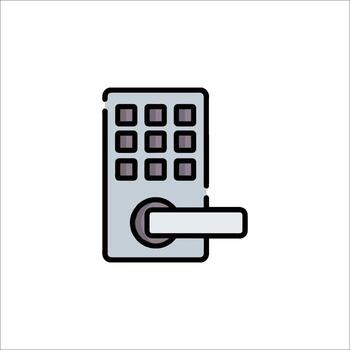A flat icon of a keypad on a white background vector