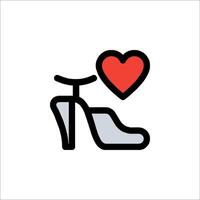 A shoe with a heart and a shoe on it vector