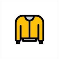A yellow jacket icon on a white background vector