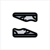 Two shoes with a line on them vector