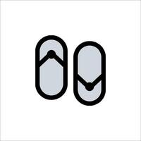 Two flip flops on a white background vector