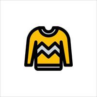 A yellow sweater with a chevron on it vector