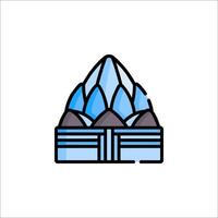 A blue hat with a blue ribbon on it vector