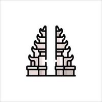 An icon of a temple with two pillars vector