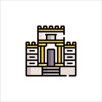 A castle icon in a line style vector