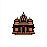 A building with domes on top of it vector