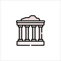 An icon of a building with columns vector