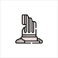 A statue of a man holding a hand up in the air vector