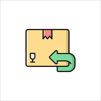 A box with a red arrow pointing to it vector