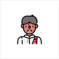 A man with a red tie on his head vector