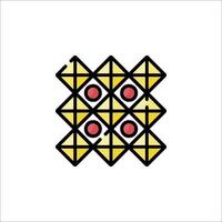 A square with red and yellow dots on it vector