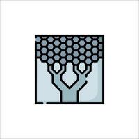 A tree with honeycomb on it vector