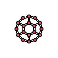 A black and red circle with dots on it vector