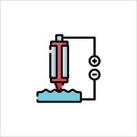 A machine with a pen on top of it vector