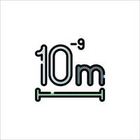 A 10m line icon on a white background vector