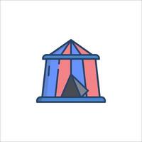 A circus tent icon on a white background vector