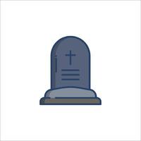 A tombstone with a cross on it vector