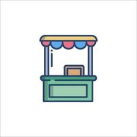 A food stand icon on a white background vector