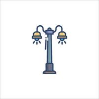 A street light with two lights on it vector