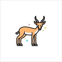 A cute antelope icon with stars on it vector