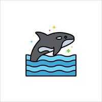 Killer whale icon vector