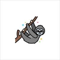 Sloth icon with a smiley face vector