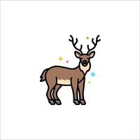 A deer with a star on its head vector