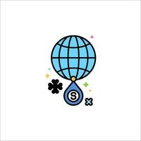 A globe with a dollar sign on it vector